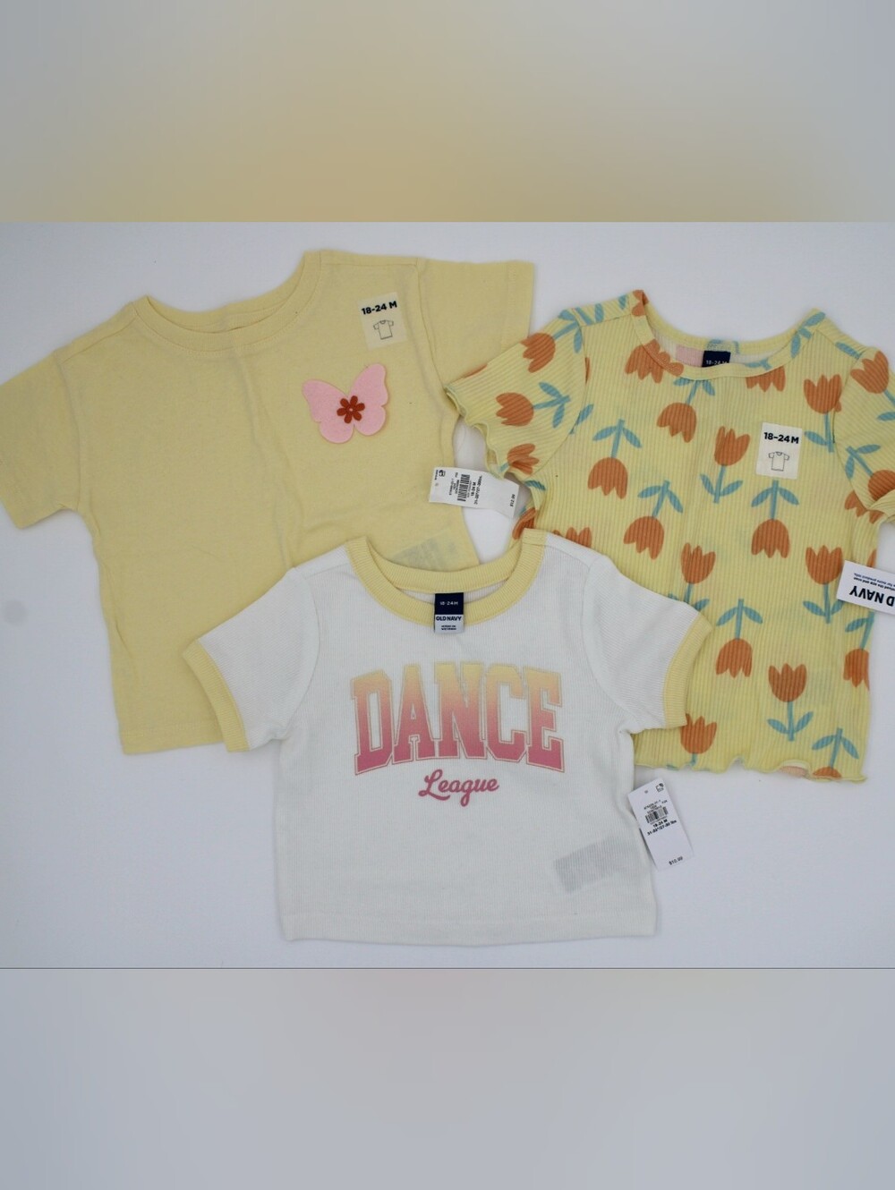 Old Navy Girls 18-24M 3pc Short Sleeve Top Bundle
